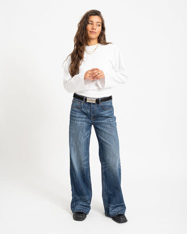 TILTIL Janice Wide Flared Jeans Blauw - Things I Like Things I Love