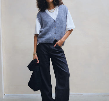 TILTIL Joa Barrel Jeans Rinse Brown Stitch - Things I Like Things I Love