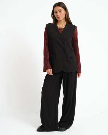 TILTIL Liene Sleeveless Blazer Zwart - Things I Like Things I Love