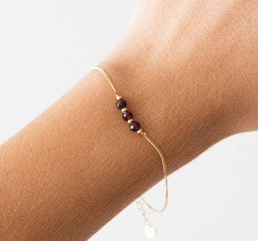 TILTIL Love Gemstone Bracelet Gold Garnet - Things I Like Things I Love