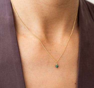TILTIL Love Stone Necklace Gold Emerald - Things I Like Things I Love