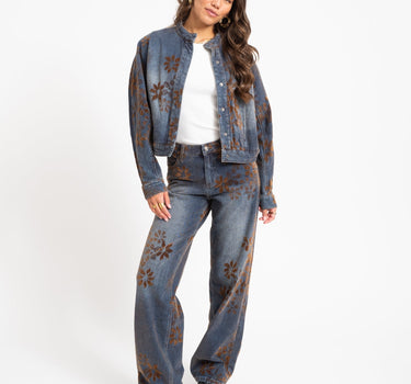 TILTIL Luna Jaquard Jeans Bruin - Things I Like Things I Love