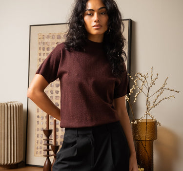 TILTIL Merry Mockneck Sparkle Bordeaux - Things I Like Things I Love