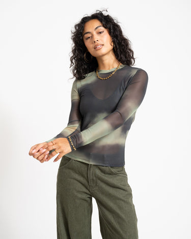 TILTIL Mesh Longsleeve Faded Groen - Things I Like Things I Love