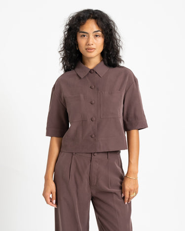 TILTIL Mine Shortsleeve Blouse Bruin - Things I Like Things I Love