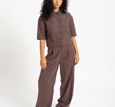 TILTIL Mine Shortsleeve Blouse Bruin - Things I Like Things I Love