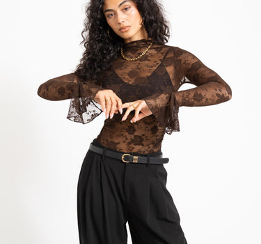 TILTIL Mira Lace Longsleeve Bruin - Things I Like Things I Love