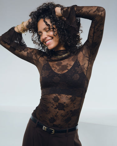 TILTIL Mira Lace Longsleeve Bruin - Things I Like Things I Love