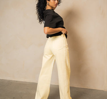 TILTIL Missy Relaxed Seam Jeans Butter Yellow - Things I Like Things I Love