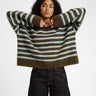 TILTIL Mulla Striped Mohair Pullover Dark Green - Things I Like Things I Love