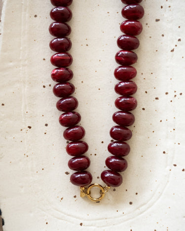 TILTIL Necklace Burgundy Glow Gold - Things I Like Things I Love