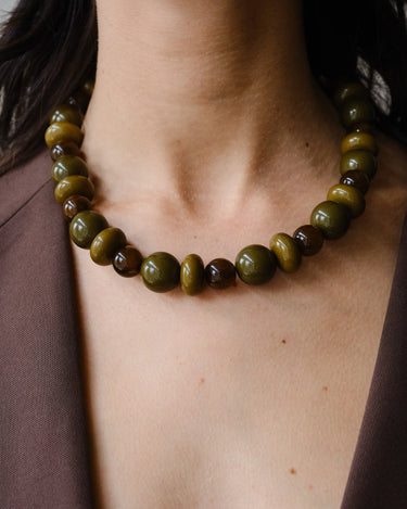 TILTIL Ollie Bead Ketting Olijf - Things I Like Things I Love