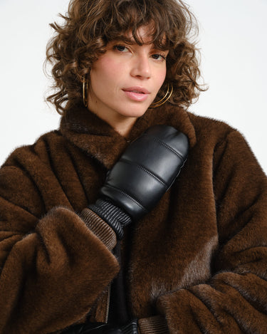 TILTIL Puffy Mittens PU Black - Things I Like Things I Love