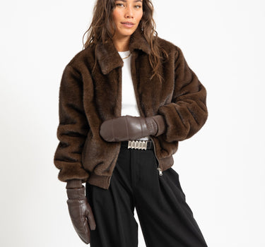 TILTIL Puffy Mittens PU Bruin - Things I Like Things I Love