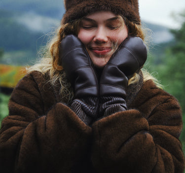 TILTIL Puffy Mittens PU Bruin - Things I Like Things I Love