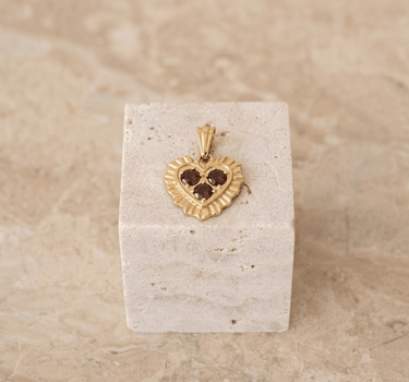 TILTIL Sacred Zircon Heart Charm Goud - Things I Like Things I Love