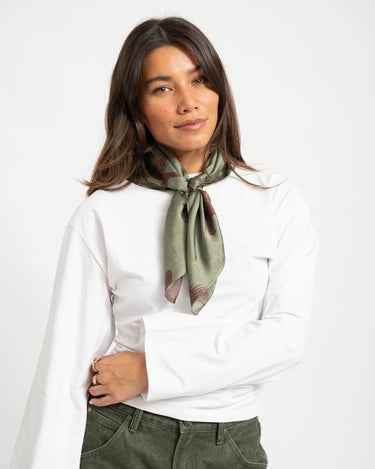 TILTIL Satin Scarf Horse Girl Green - Things I Like Things I Love