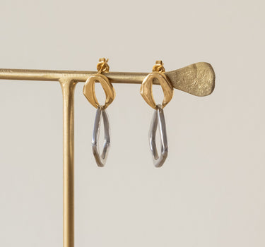 TILTIL Set of 2 Earrings Hailey Organic Gold Silver - Things I Like Things I Love
