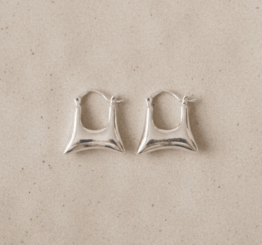 TILTIL Set Of 2 Squary Hoop Earrings Silver - Things I Like Things I Love