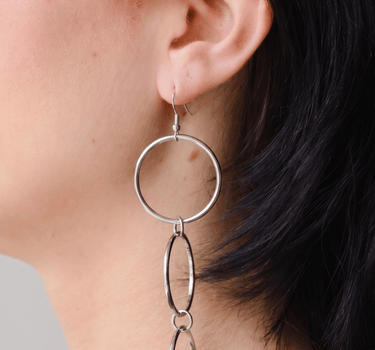 TILTIL Set van 2 Open Circle Statement Earrings Zilver - Things I Like Things I Love