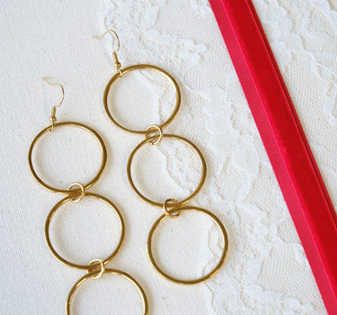 TILTIL Set van 2 Open Circle Statement Oorbellen Goud - Things I Like Things I Love