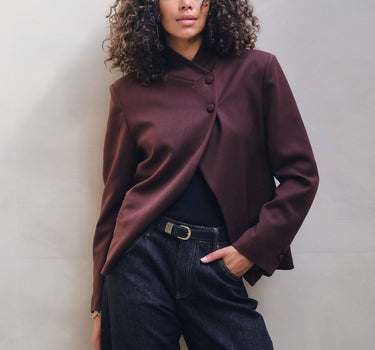 TILTIL Shuki Overlap Blazer Bruin - Things I Like Things I Love