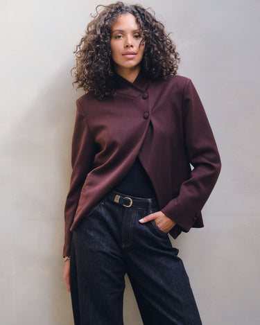 TILTIL Shuki Overlap Blazer Bruin - Things I Like Things I Love