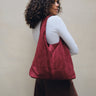 TILTIL Slouchy Faux Suede Bag Bordeaux - Things I Like Things I Love