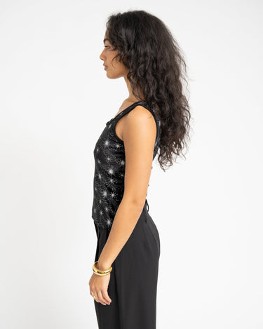 TILTIL Sofia Starry Velvet Top Black - Things I Like Things I Love