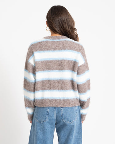TILTIL Striped Rosalia Cardigan Lichtblauw - Things I Like Things I Love