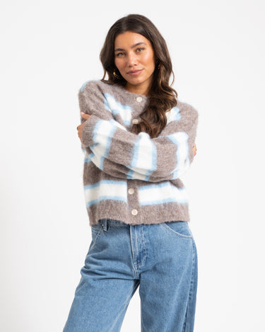 TILTIL Striped Rosalia Cardigan Lichtblauw - Things I Like Things I Love