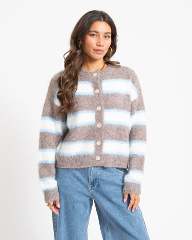 TILTIL Striped Rosalia Cardigan Lichtblauw - Things I Like Things I Love