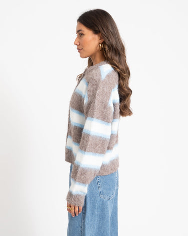 TILTIL Striped Rosalia Cardigan Lichtblauw - Things I Like Things I Love