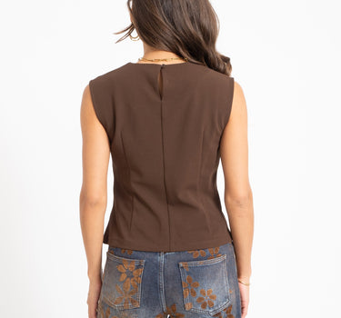 TILTIL Suvi Pleated Top Bruin - Things I Like Things I Love