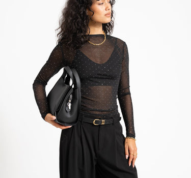 TILTIL Vere Sparkle Mesh Longsleeve Zwart - Things I Like Things I Love