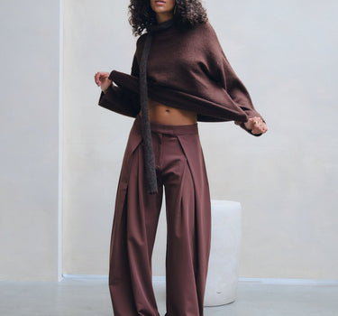 TILTIL Wide Lela Pantalon Bruin - Things I Like Things I Love