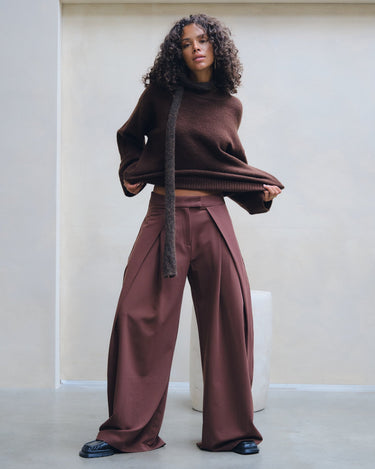 TILTIL Wide Lela Pantalon Bruin - Things I Like Things I Love