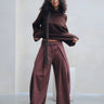 TILTIL Wide Lela Pantalon Bruin - Things I Like Things I Love