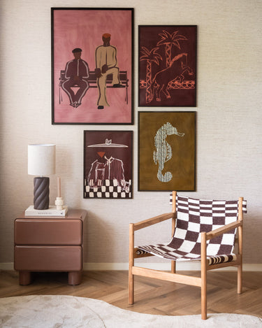 TILTIL X ARDWORKS Wall Art Rodeo Seahorse Olive A3 / B2 - Things I Like Things I Love