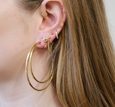 TILTIL Set van 2 Gemini Hoop Oorbellen Goud