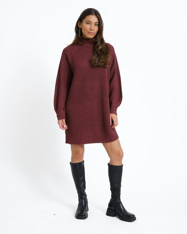 Timmy Knit Dress Fig - Things I Like Things I Love