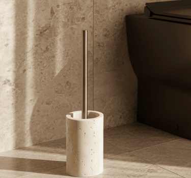 Toilet Brush Holder Pearl Travertine Look - Things I Like Things I Love