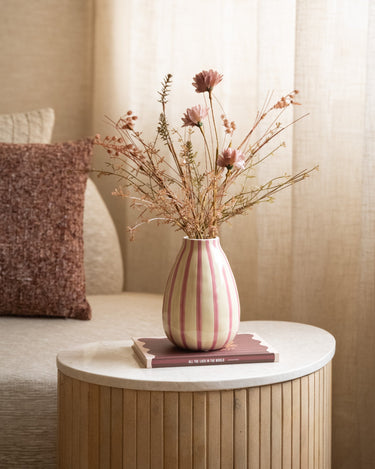 Vase Stripe Beige/Pink - Things I Like Things I Love