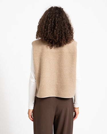 Vera Teddy Vest Humus/Melange - Things I Like Things I Love
