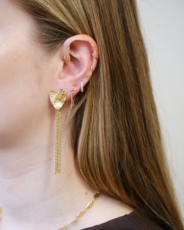 Waterfall Hearts Earrings Goud - Things I Like Things I Love