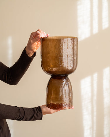 Waxinelichthouder Bexa Glass Bruin - Things I Like Things I Love