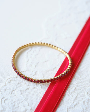 Zircon Tennis Bracelet Bordeaux - Things I Like Things I Love