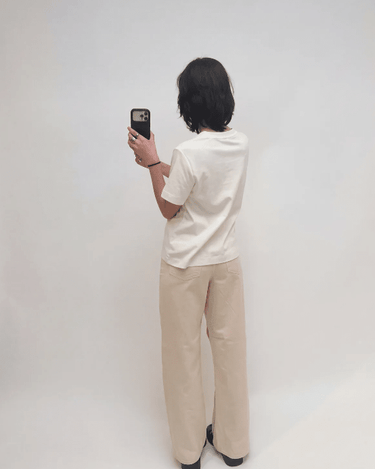 Zoe Ella Wide Detail Pant Ecru - Things I Like Things I Love